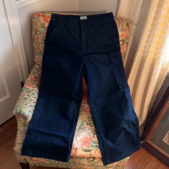 J.Crew Rayner Wide Leg Trouser Jeans in Dark Wash Sz 27 - Picture 3 of 4